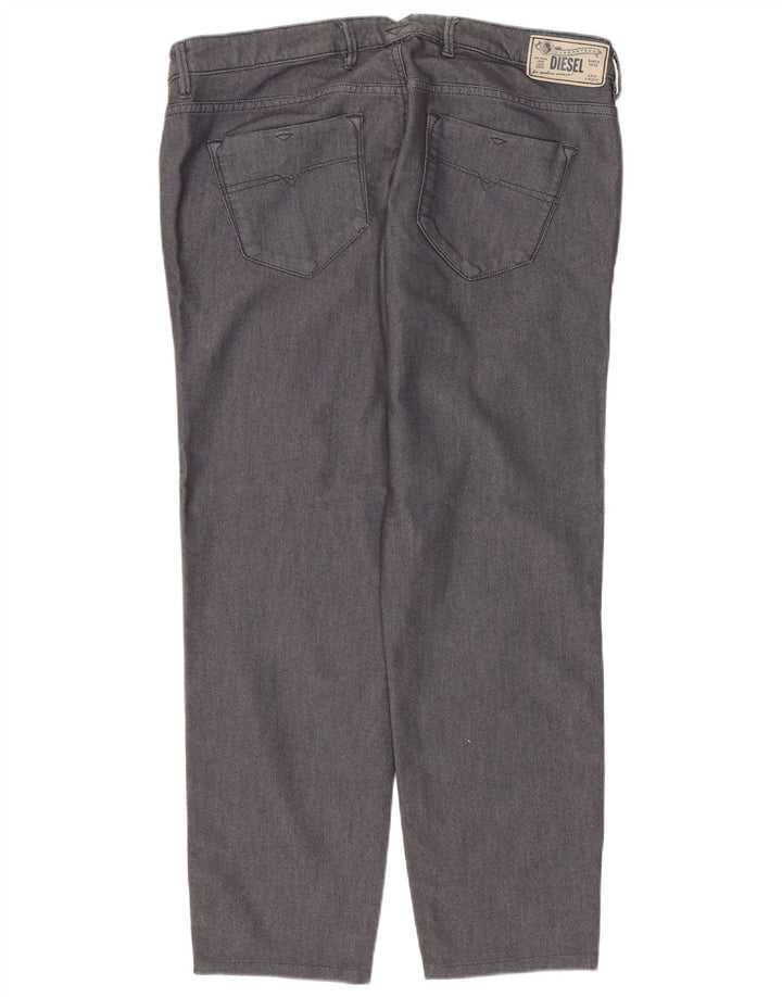 Diesel Damen Straight Jeans W32 L26 Graue Baumwolle