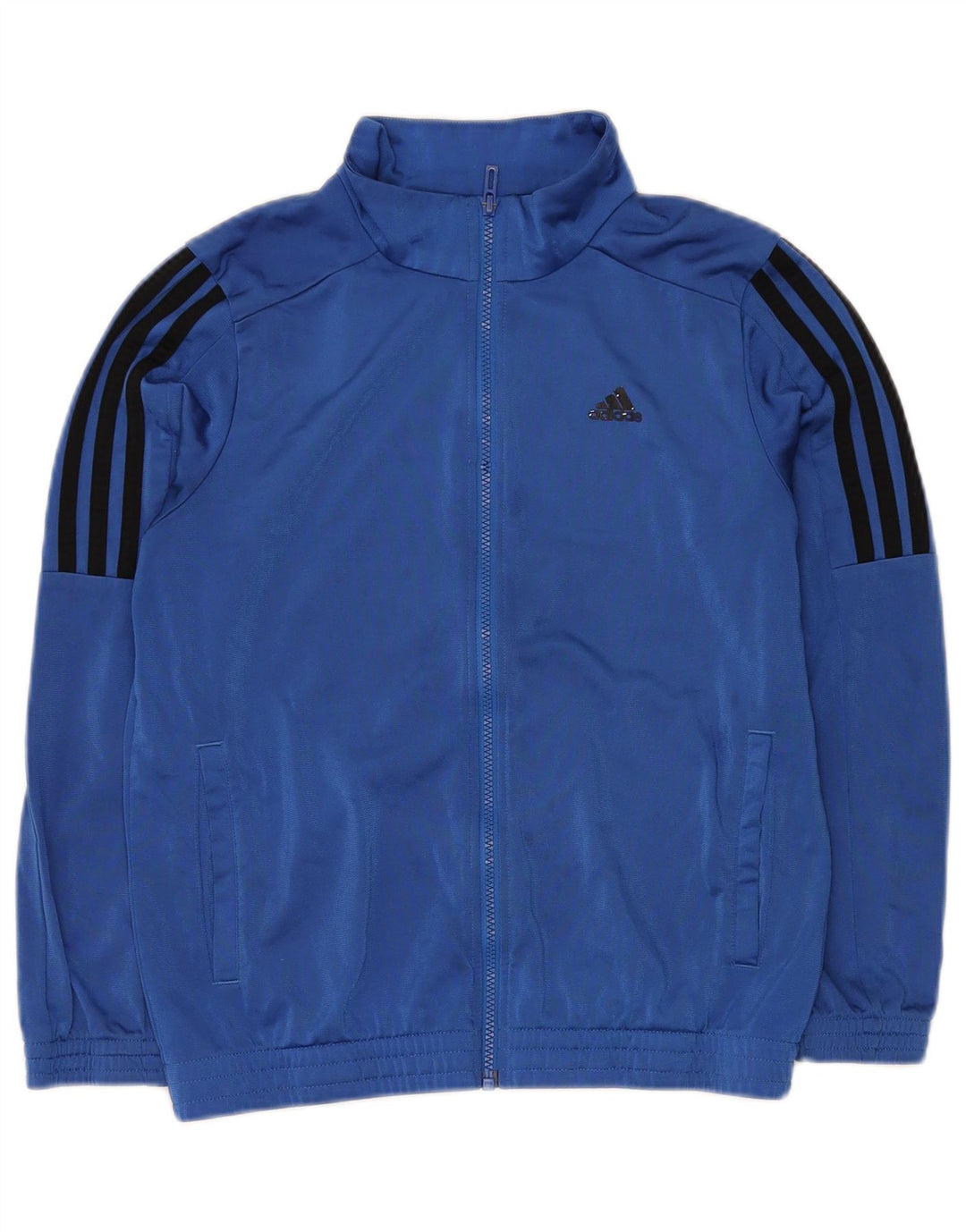 ADIDAS Jungen-Trainingsanzug, Top-Jacke, 11–12 Jahre, blaues Polyester