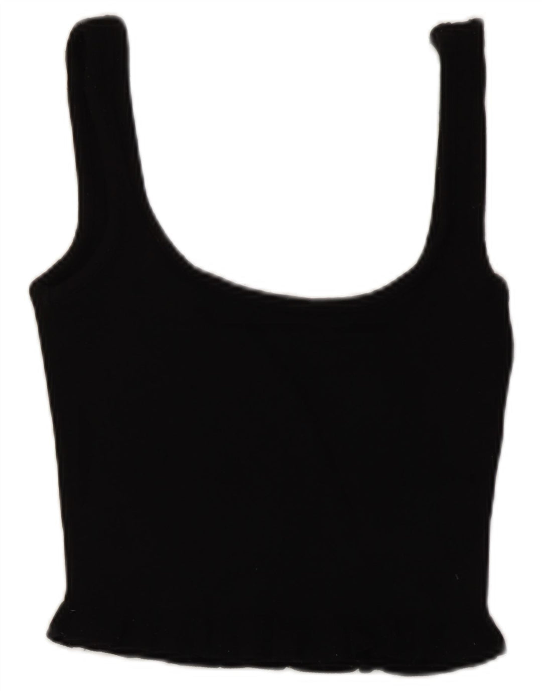 Zara Damen Crop Top UK 8 Small Schwarze Viskose