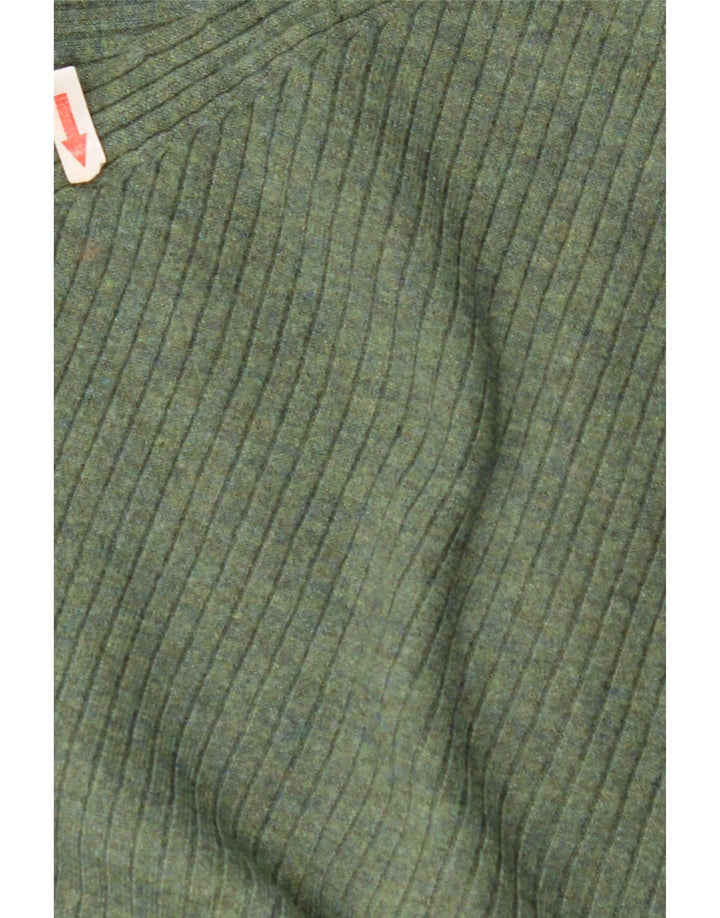 Marks & Spencer Damen-Pullover mit Reißverschluss am Hals, UK 14, Mittelgrün, Polyester
