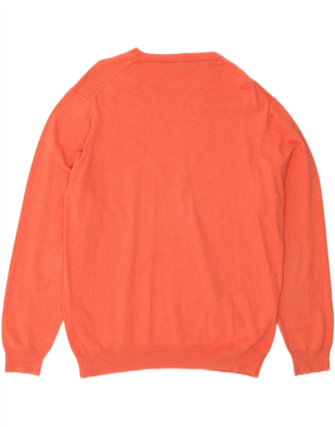 MASSIMO DUTTI Herren-Pullover mit V-Ausschnitt, groß, rosa Baumwolle