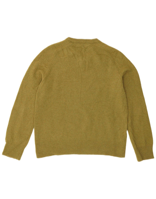 PENGUIN Damen-Pullover mit V-Ausschnitt, UK 14, Größe L, Khaki, Lammwolle