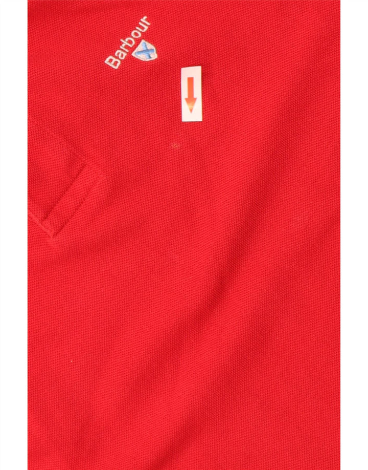 Barbour Herren-Poloshirt, große rote Baumwolle