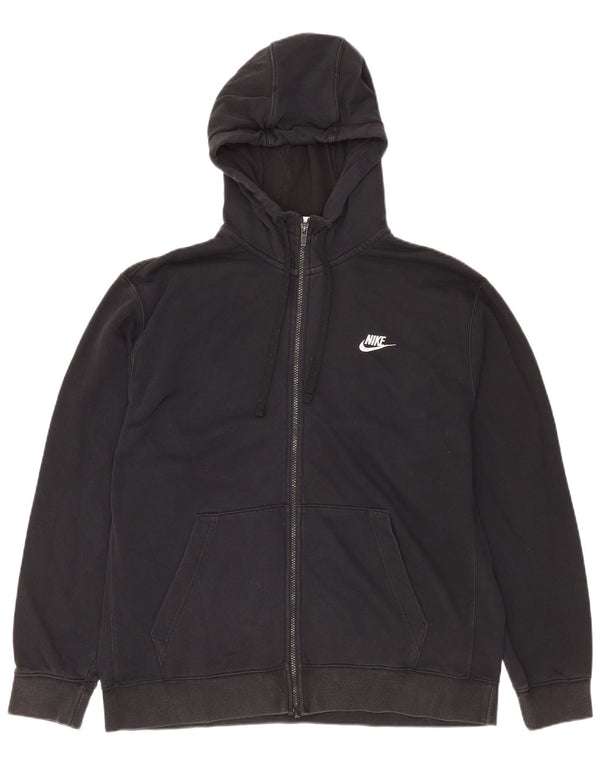 Nike Herren-Kapuzenpullover mit Reißverschluss, XL, schwarze Baumwolle