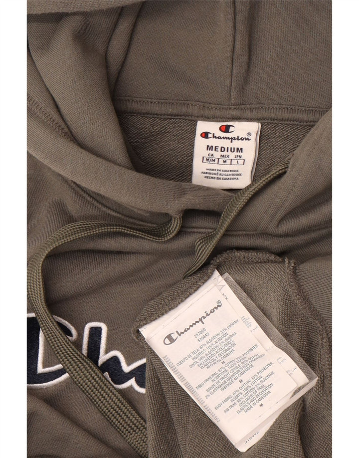 CHAMPION Herren-Kapuzenpullover mit Grafik, mittlere Khaki-Baumwolle