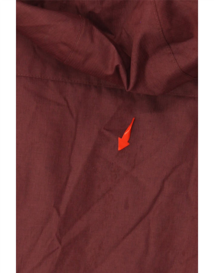 COLUMBIA Damen-Windbreaker-Jacke mit Kapuze, übergroß, Gr. 10, klein, Burgunderrot