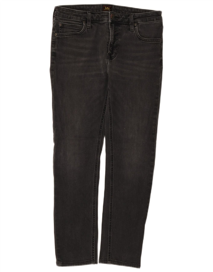 Lee Herren Malone Slim Jeans W31 L27 Graue Baumwolle