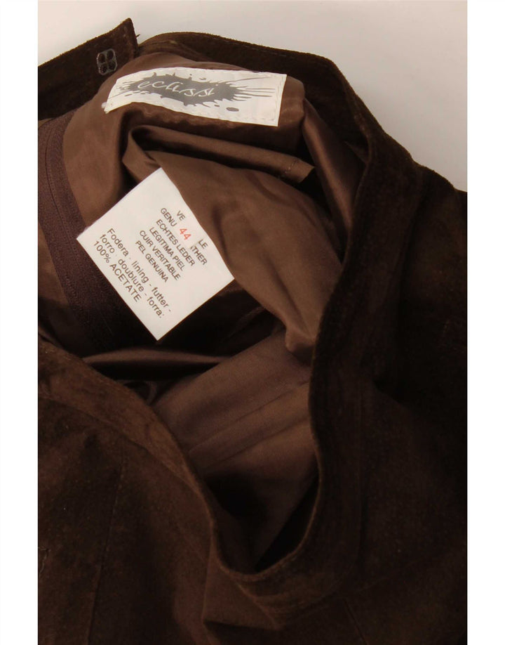 Vintage Damen Wildlederrock IT 44 Medium W28 Braunes Leder