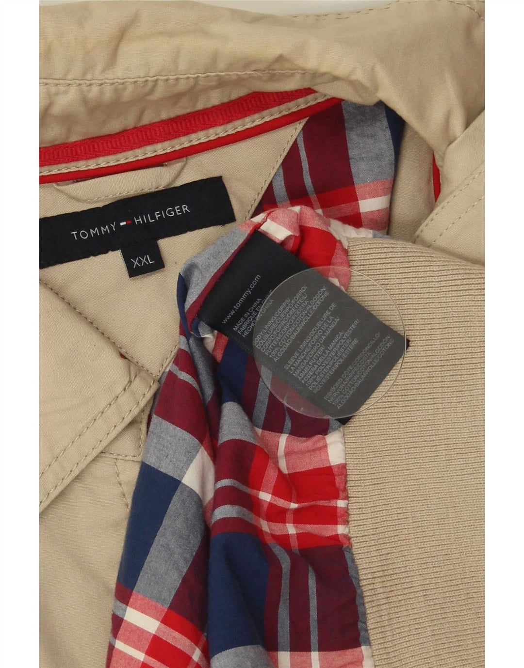 Tommy Hilfiger Herren Bomberjacke UK 44 2XL Beige Polyester