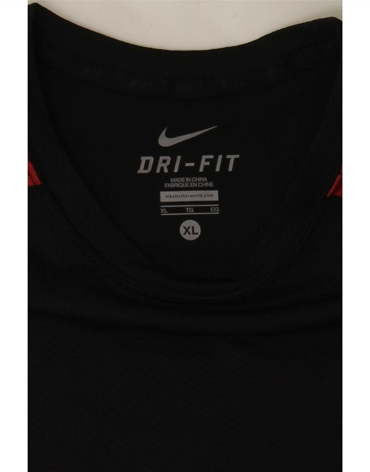 Nike Herren Dri Fit T-Shirt Top XL Schwarz