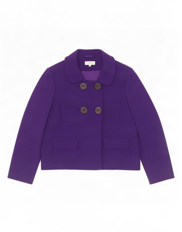 Marks & Spencer Damen Übergroßer Pea Coat UK 16 Large Lila