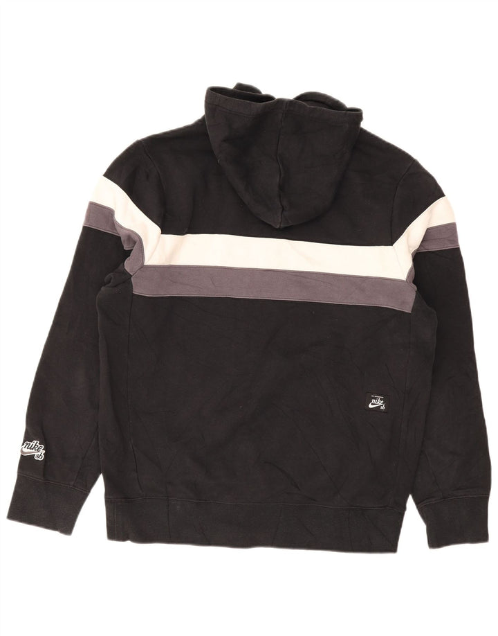Nike Herren-Hoodie-Pullover aus mittelschwarzer Colourblock-Baumwolle