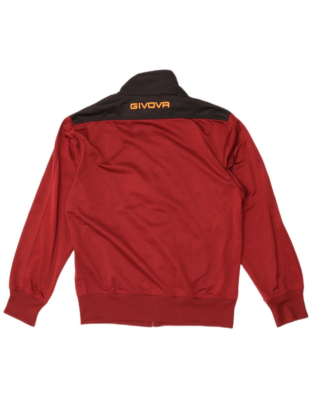 Givova Grafischer Herren-Trainingsanzug, Oberteil, Jacke, XL, Burgunderrot, Farbblock-Polyester