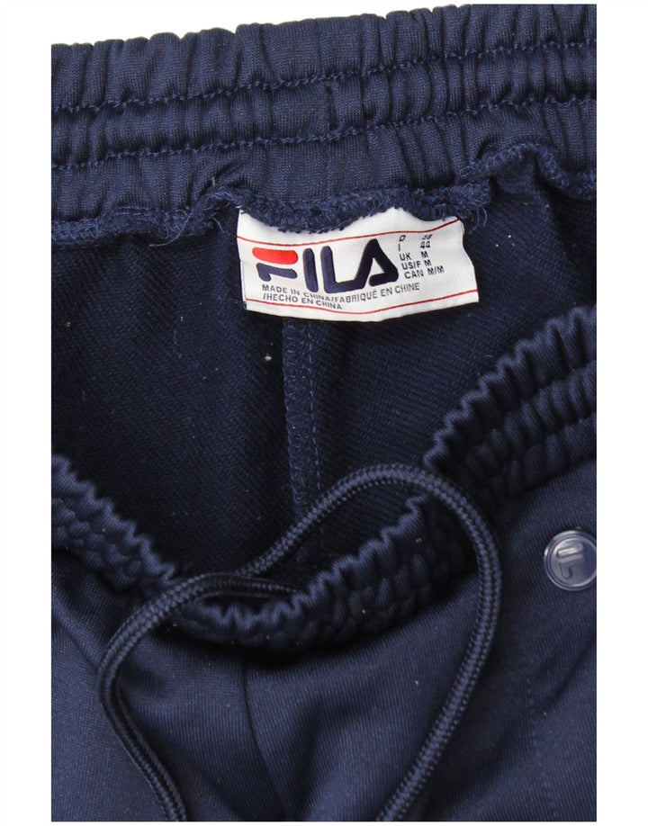 FILA Mens Graphic Tracksuit Trousers Medium Navy Blue Polyester