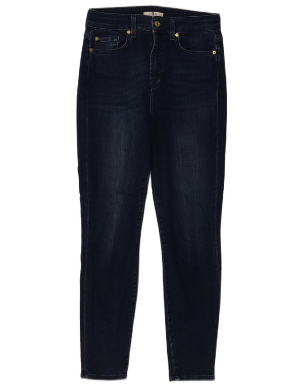 7 For All Mankind Damen Skinny Jeans W29 L28 Marineblaue Baumwolle