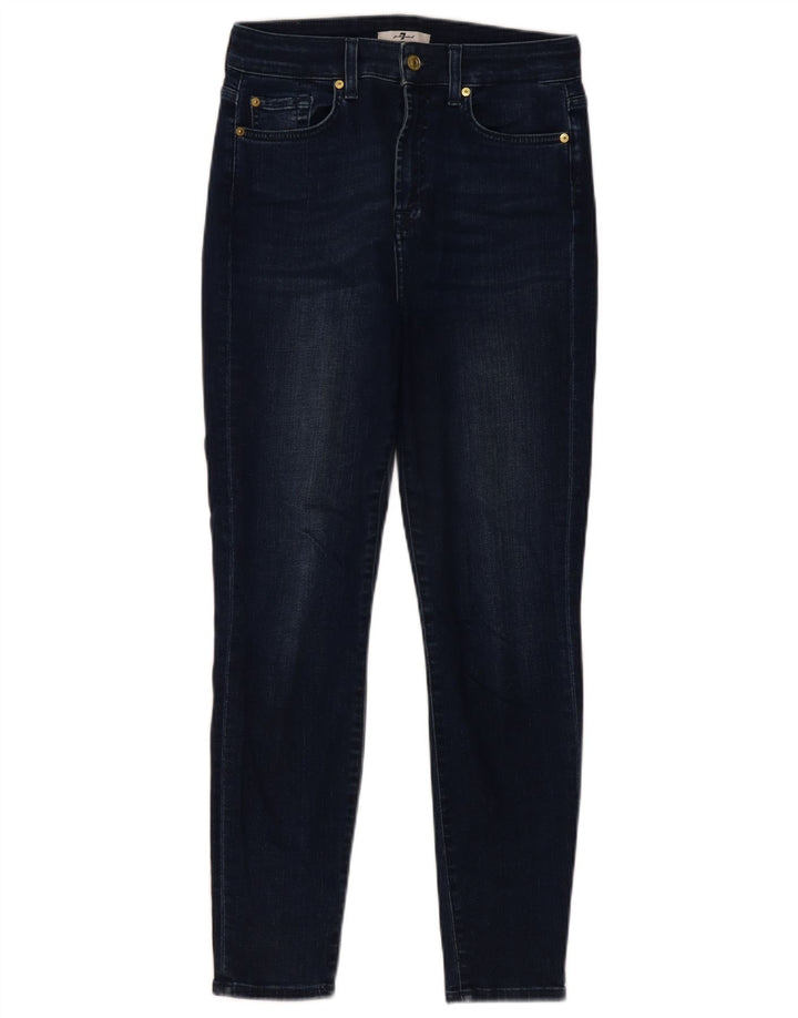 7 For All Mankind Damen Skinny Jeans W29 L28 Marineblaue Baumwolle