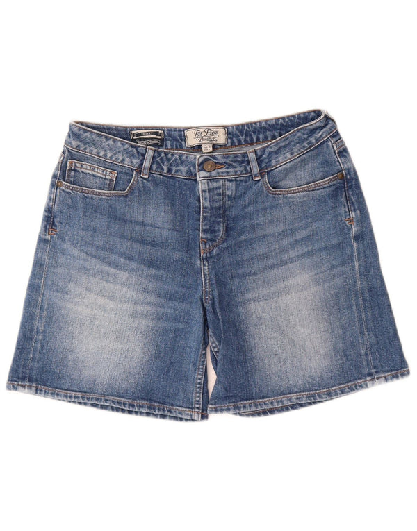 Fat Face Damen-Jeansshorts, UK 10, Größe S, W28, Blau, Baumwolle