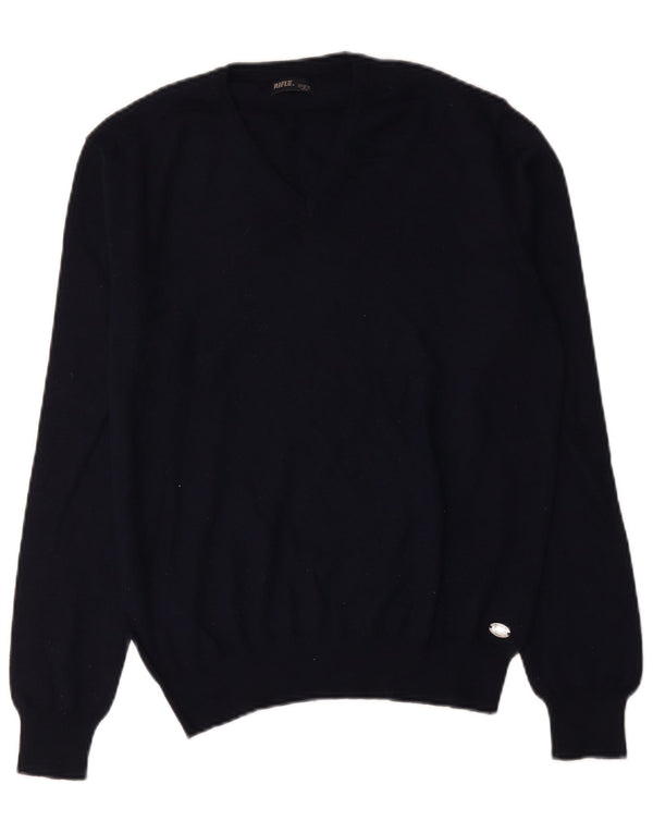 Rifle Herren-Pullover mit V-Ausschnitt, groß, Marineblau, Acryl