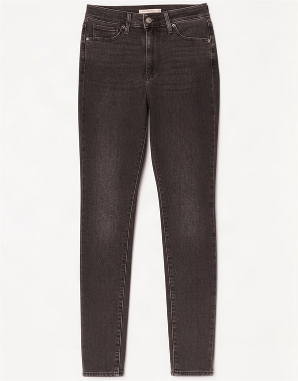 Levi's Damen 721 High Rise Skinny Jeans W28 L30 Schwarze Baumwolle