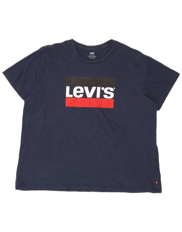 Levi's Herren T-Shirt mit Grafik, 2XL, Marineblau