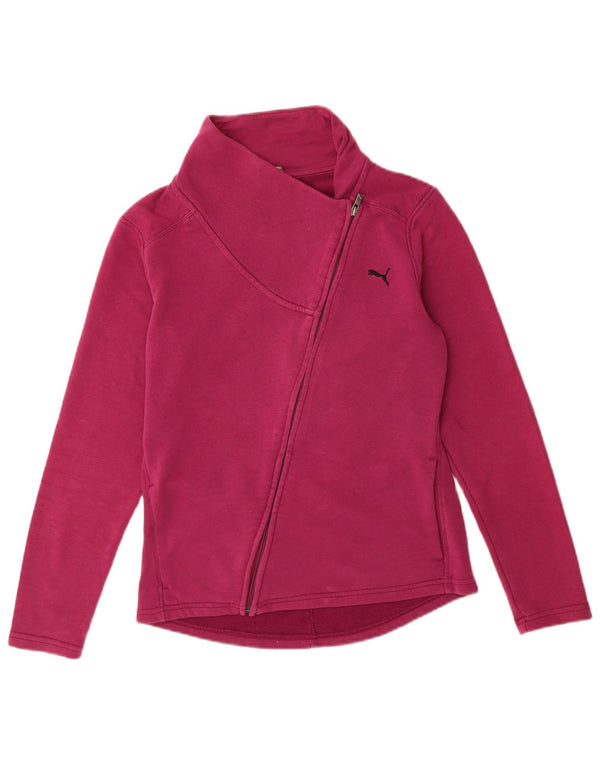 Puma Damen-Trainingsanzug-Top-Jacke, UK 12, mittelrosa, Baumwolle