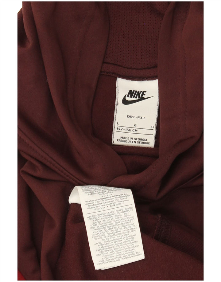 NIKE Kapuzenpullover mit Grafik für Jungen, 12–13 Jahre, groß, Burgunderrot, Farbblock