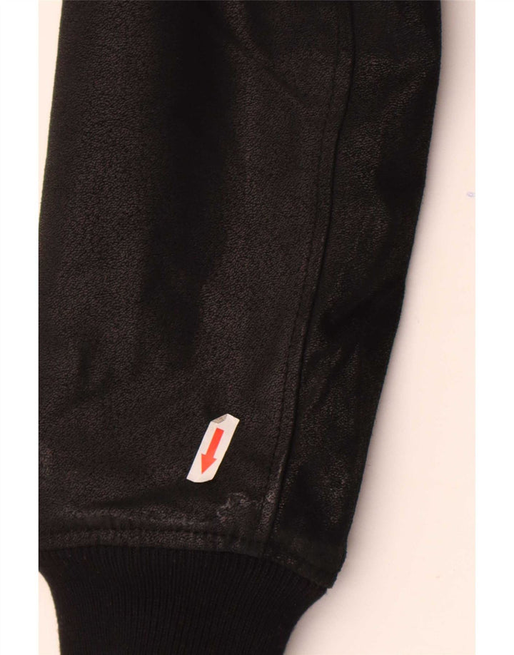 Zeitgenössische Herren-Lederjacke, UK 36, kleines schwarzes Leder
