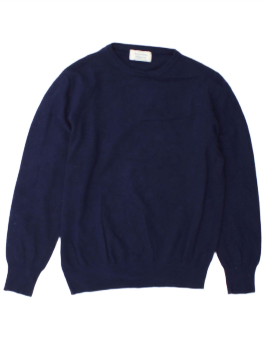 Benetton Damen-Pullover mit U-Boot-Ausschnitt, Gr. 12, mittleres Marineblau