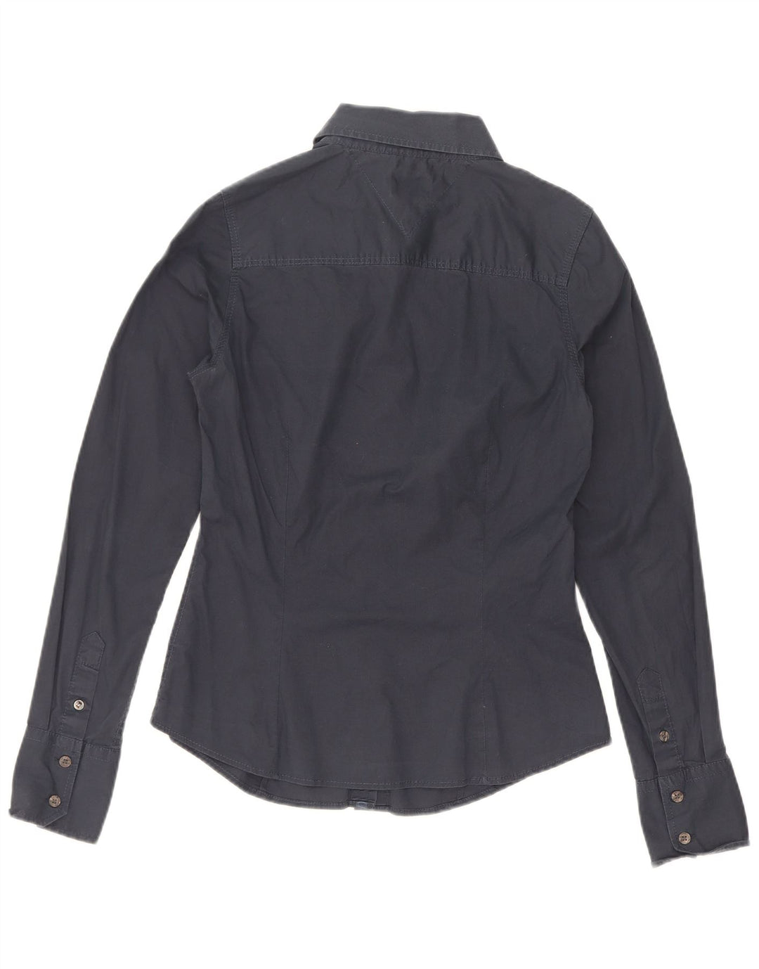 Tommy Hilfiger Damenhemd UK 12 Medium Marineblau Baumwolle