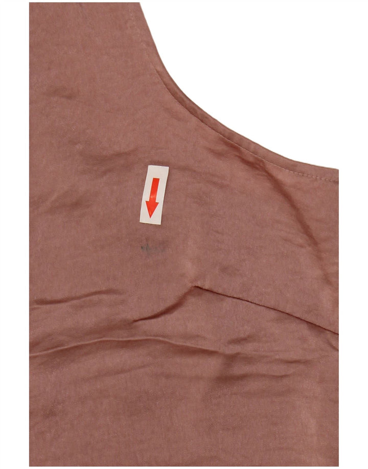 Marks & Spencer Damen ärmellose Hemdbluse UK 14 Large Pink Polyester