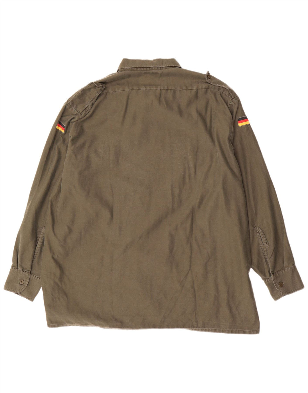 Vintage Herren Militärhemd Größe 47/48 2XL Khaki Baumwolle