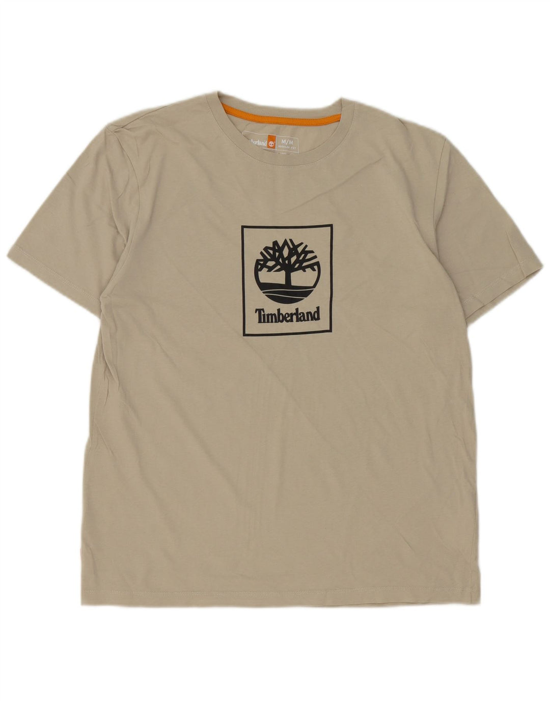 Timberland Herren-T-Shirt mit normaler Passform, mittelbeigefarbener Baumwolle