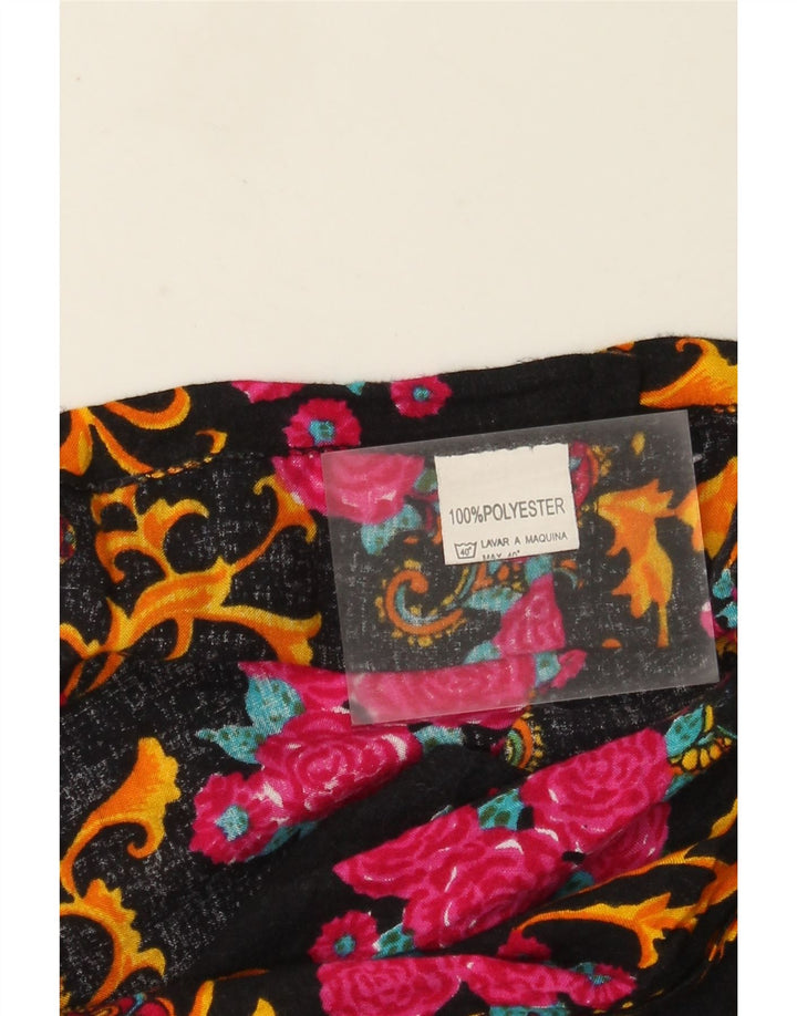 Vintage Damen Wickelrock W32 Großes mehrfarbiges florales Polyester