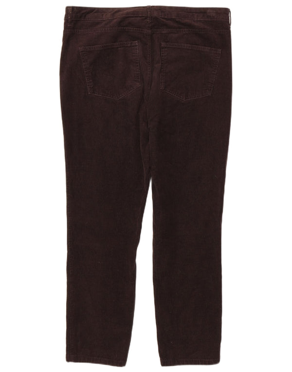 Marks & Spencer Damen Slim Cordhose UK 18 XL W36 L28 Braun Baumwolle
