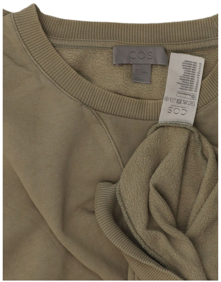 Cos Herren-Sweatshirt, Pullover, Größe S, Khaki, Baumwolle
