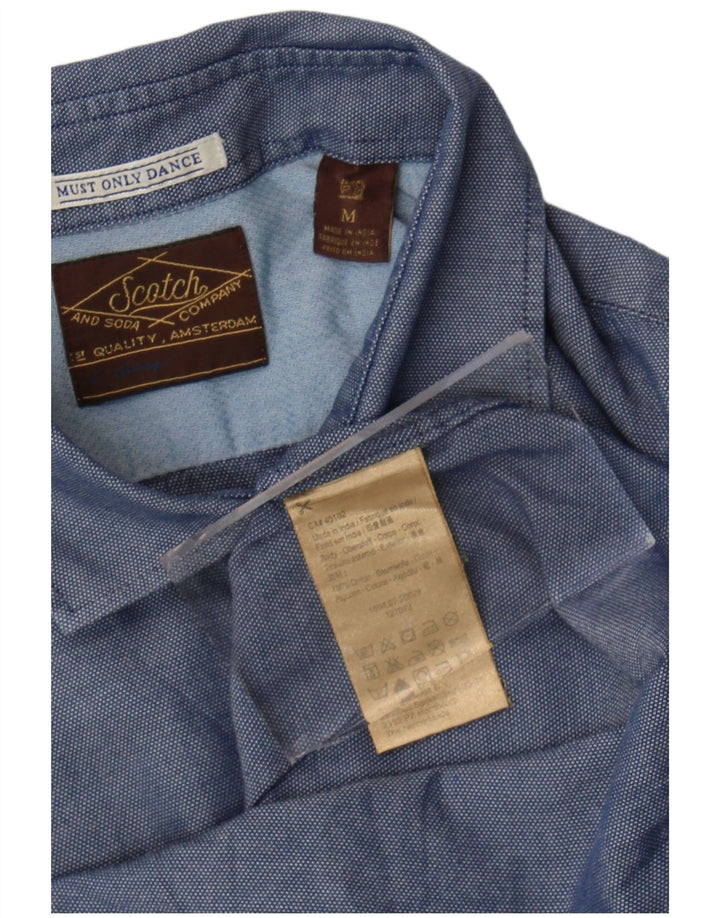 Scotch & Soda Herrenhemd aus mittelblauer Baumwolle