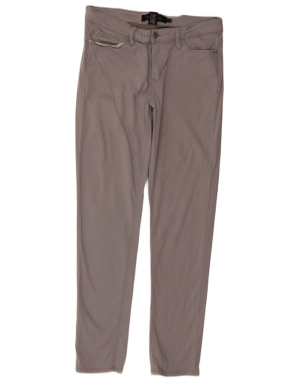 Calvin Klein Damen Skinny Freizeithose US 10 Medium W30 L31 Graue Baumwolle