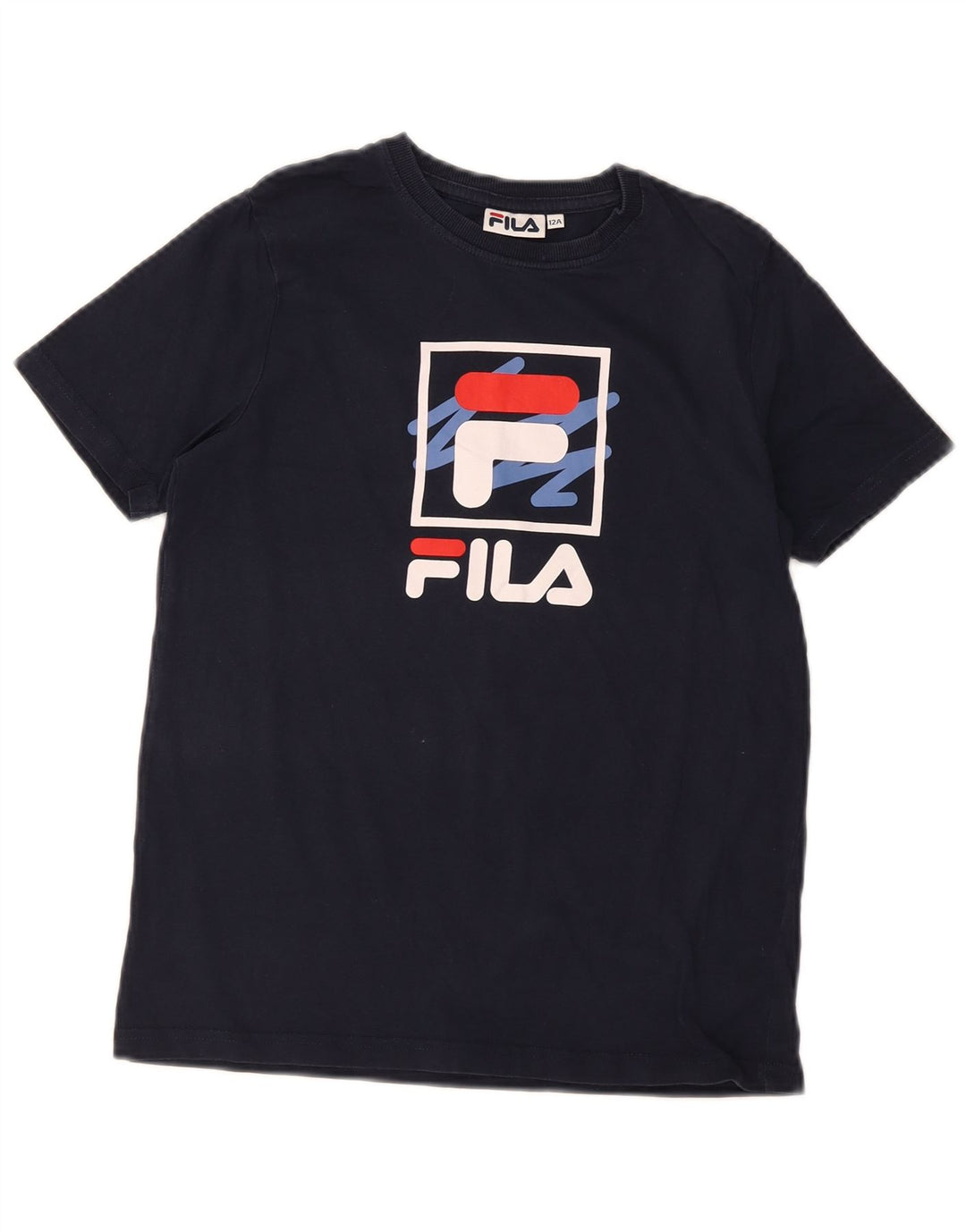 Fila T-Shirt mit Grafik für Jungen, 11–12 Jahre, Marineblau