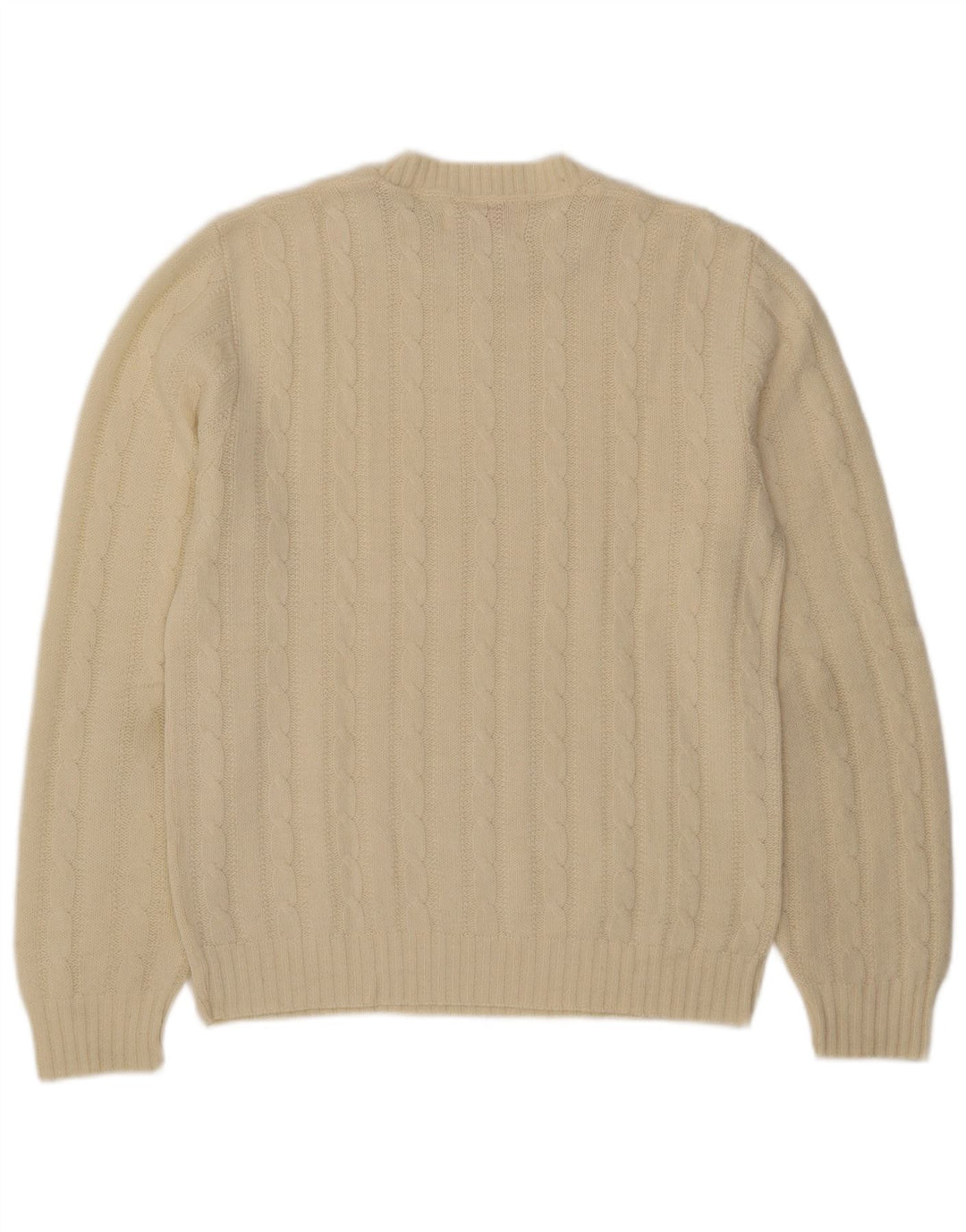 Jantzen Herren-Pullover mit Rundhalsausschnitt, mittelgroß, gebrochenes Weiß