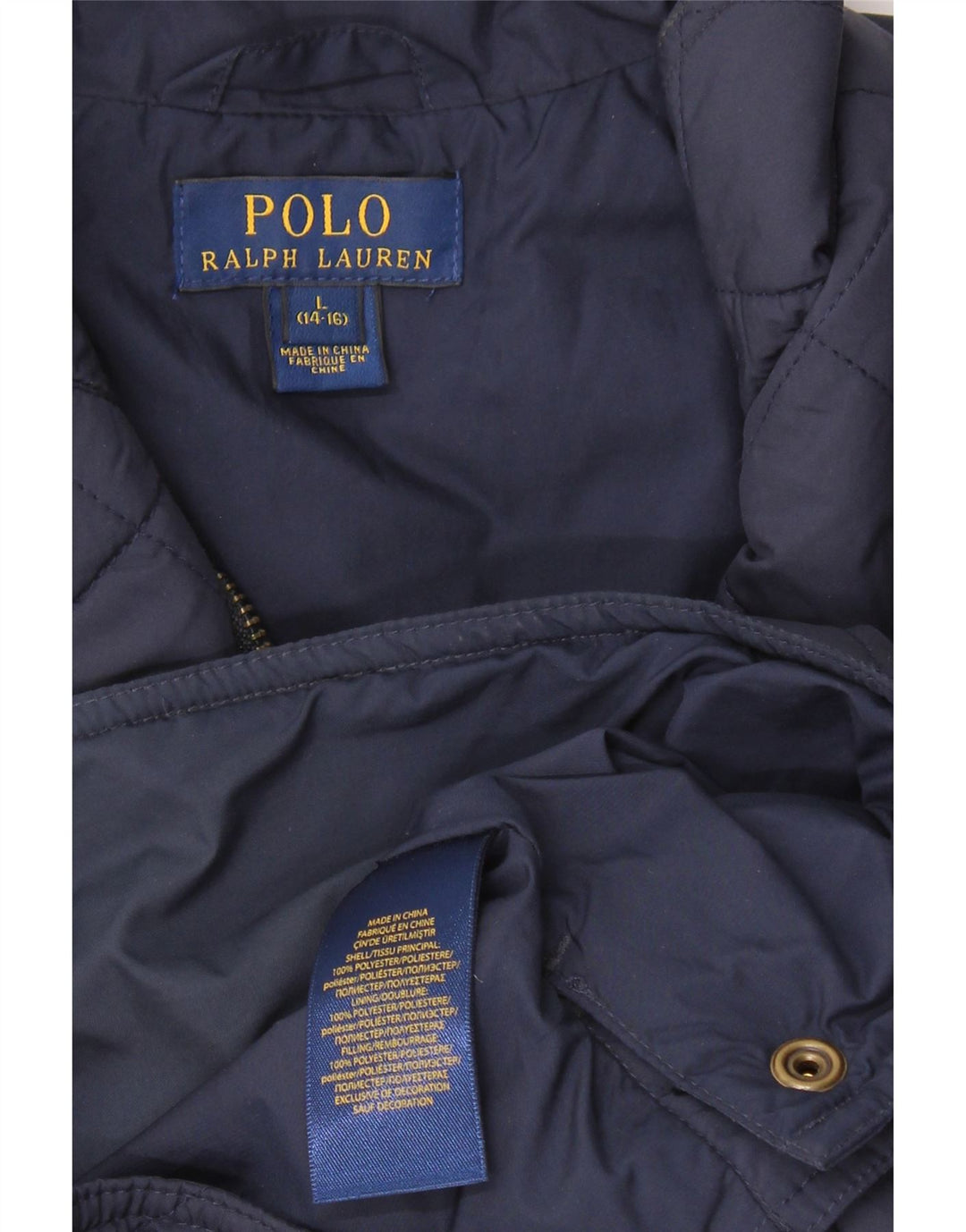 Polo Ralph Lauren Steppweste für Jungen, 14–15 Jahre, groß, marineblau, Polyester