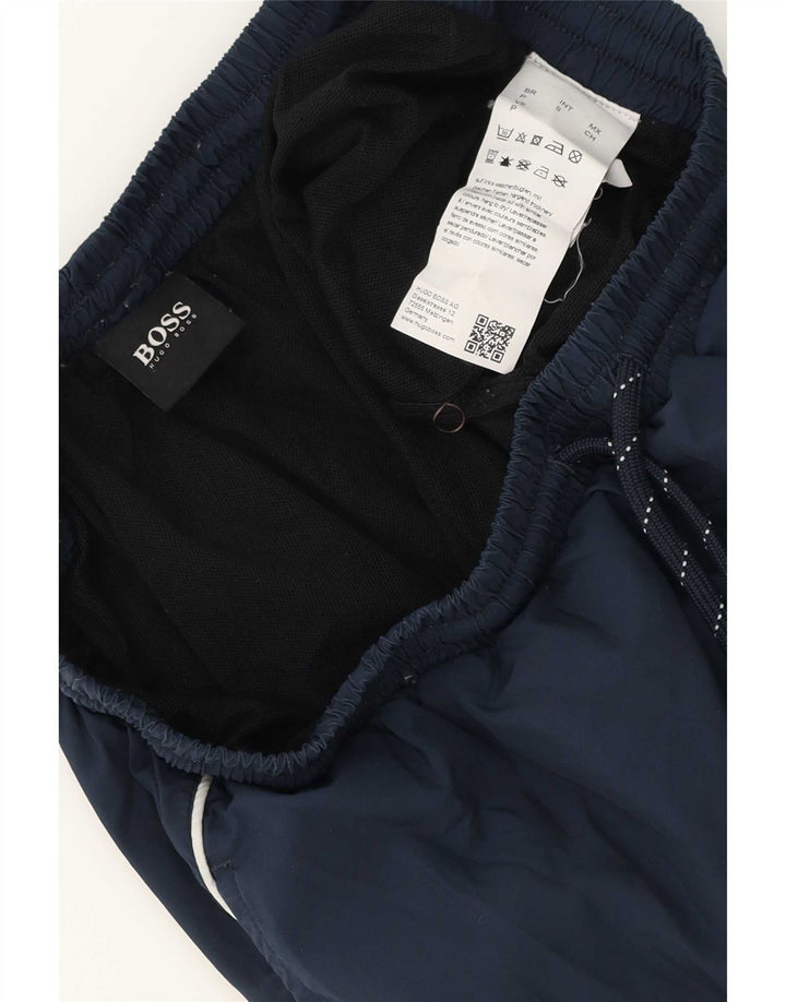 Hugo Boss Herren-Badeshorts, klein, marineblau, Polyester