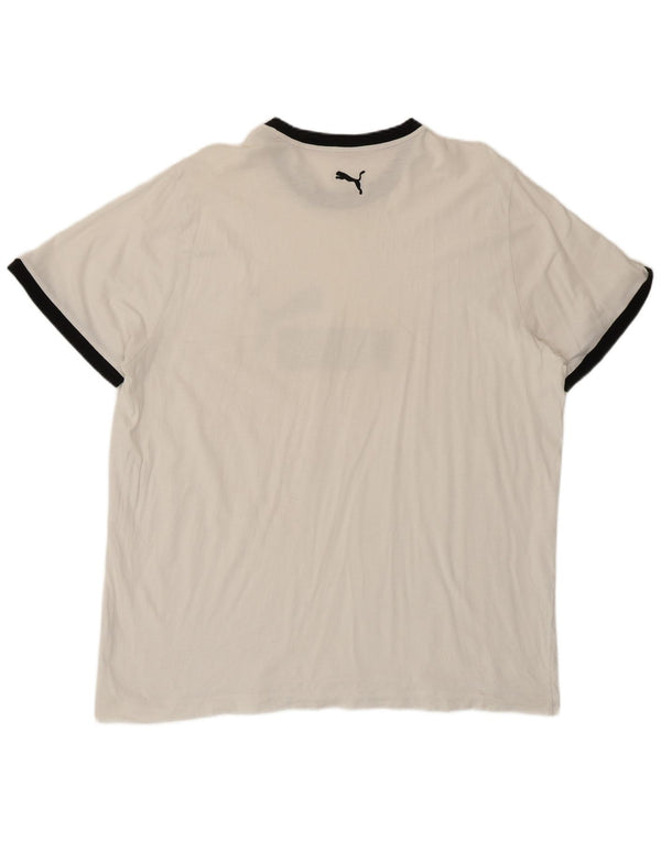 Puma Herren Grafik T-Shirt Top 2XL Weiß