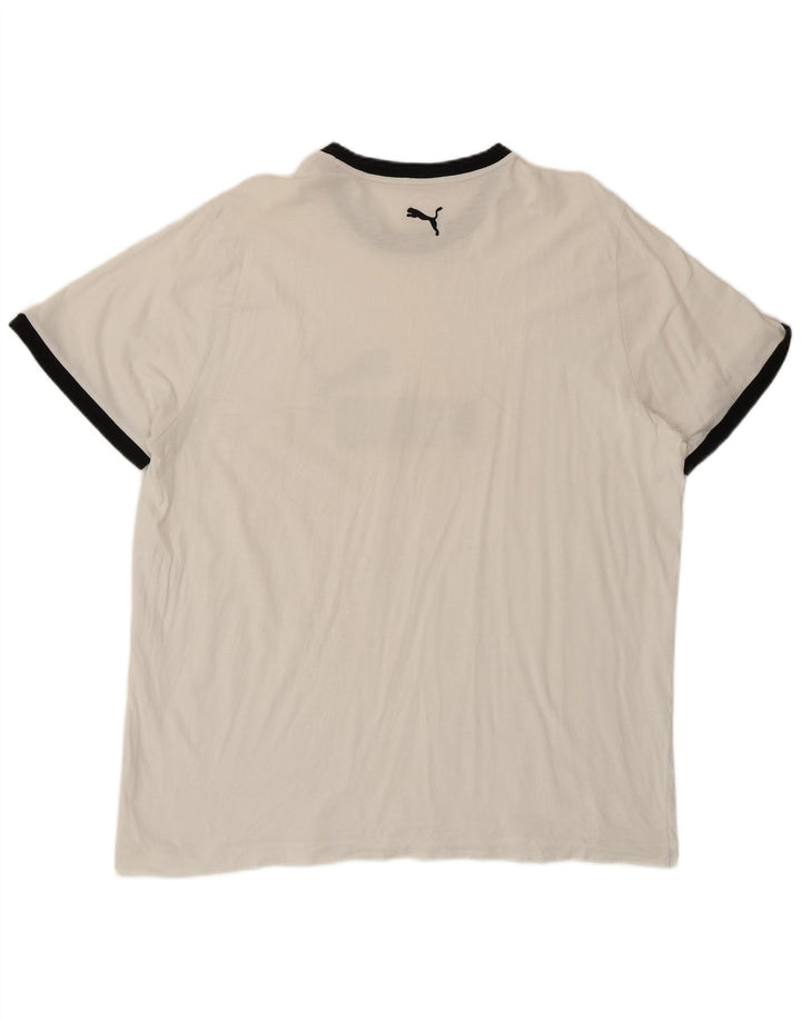Puma Herren Grafik T-Shirt Top 2XL Weiß