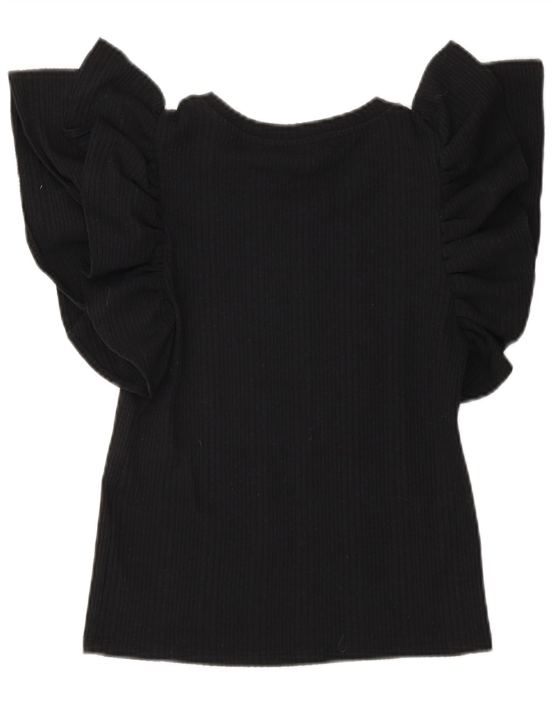 Zara Damen Crop Bluse Top UK 10 Small Schwarz
