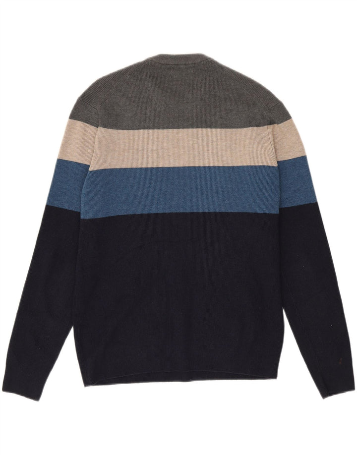 Marks & Spencer Herren-Pullover mit Rundhalsausschnitt, groß, mehrfarbig, gestreift