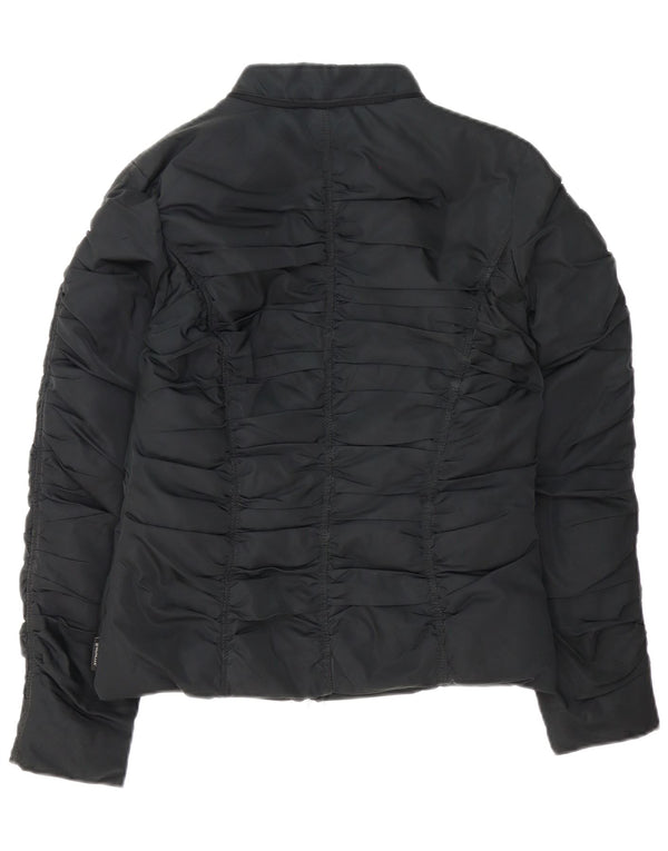 Moncler Damen gepolsterte Jacke Größe 2 Medium Schwarz Polyester