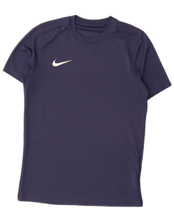 Nike Herren Dri Fit T-Shirt Top Mittel Marineblau Polyester