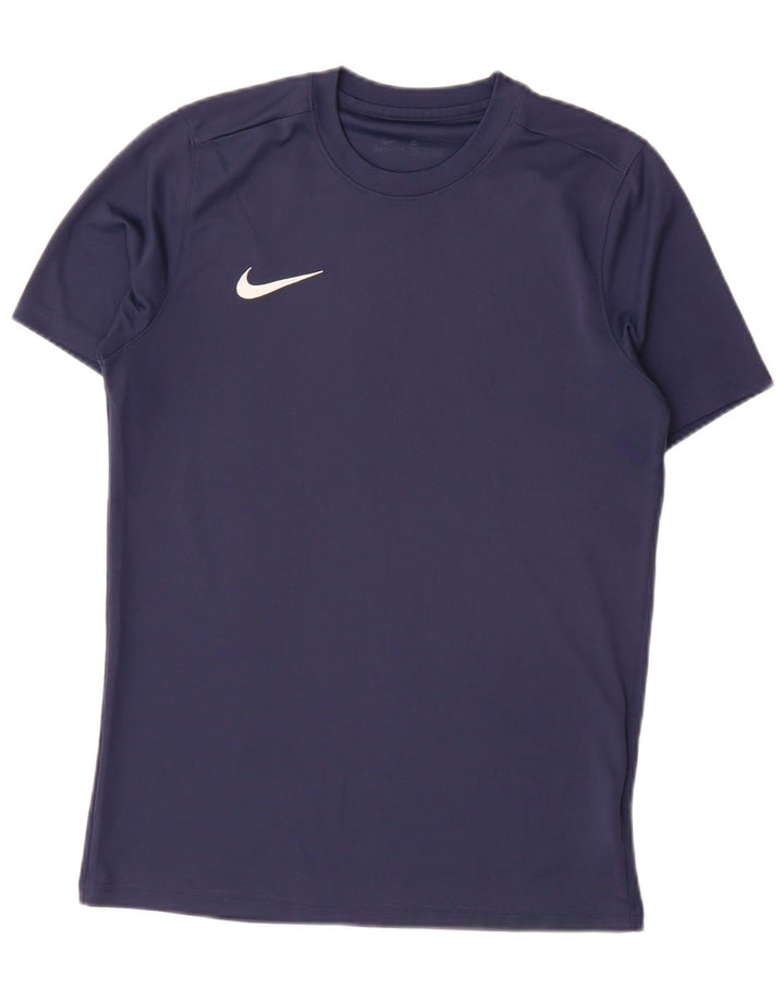 Nike Herren Dri Fit T-Shirt Top Mittel Marineblau Polyester