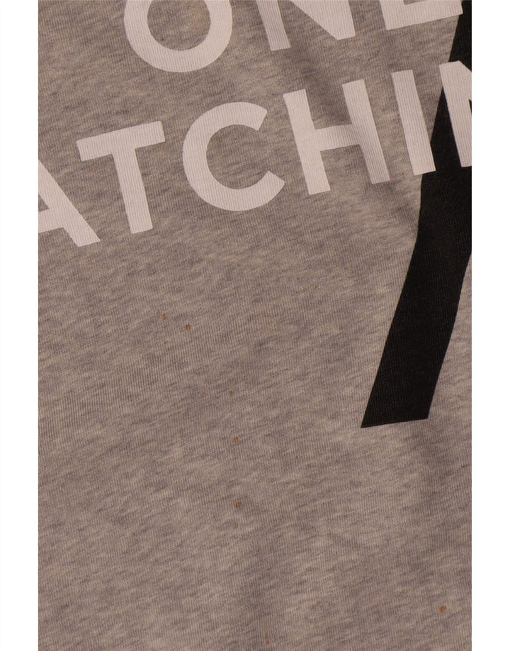 Zara Herren Grafik Sweatshirt Pullover XL Grau Baumwolle