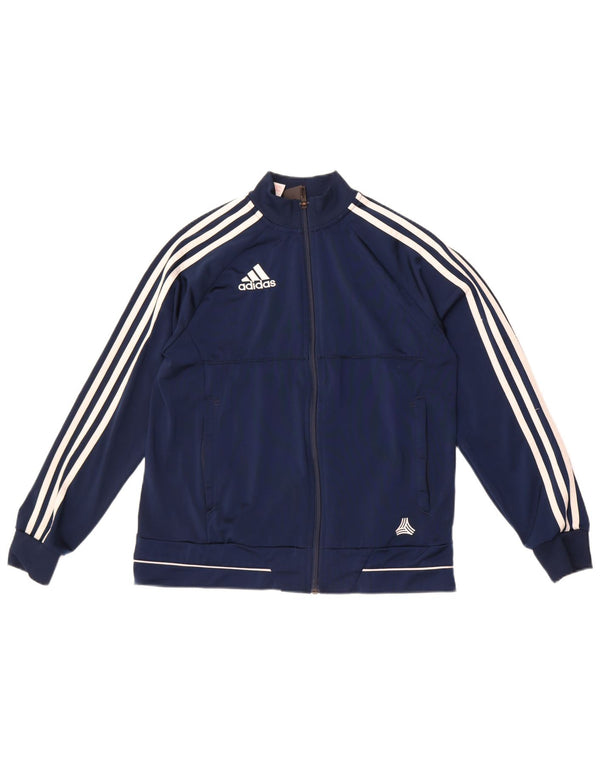 Adidas Jungen Trainingsanzug Top Jacke 13-14 Jahre Marineblau Polyester